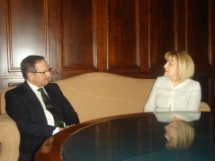 15 March 2012 National Assembly Speaker Prof. Dr Slavica Djukic Dejanovic receives the Ambassador of Portugal H.E. Luís de Almeida Sampaio in a farewell visit